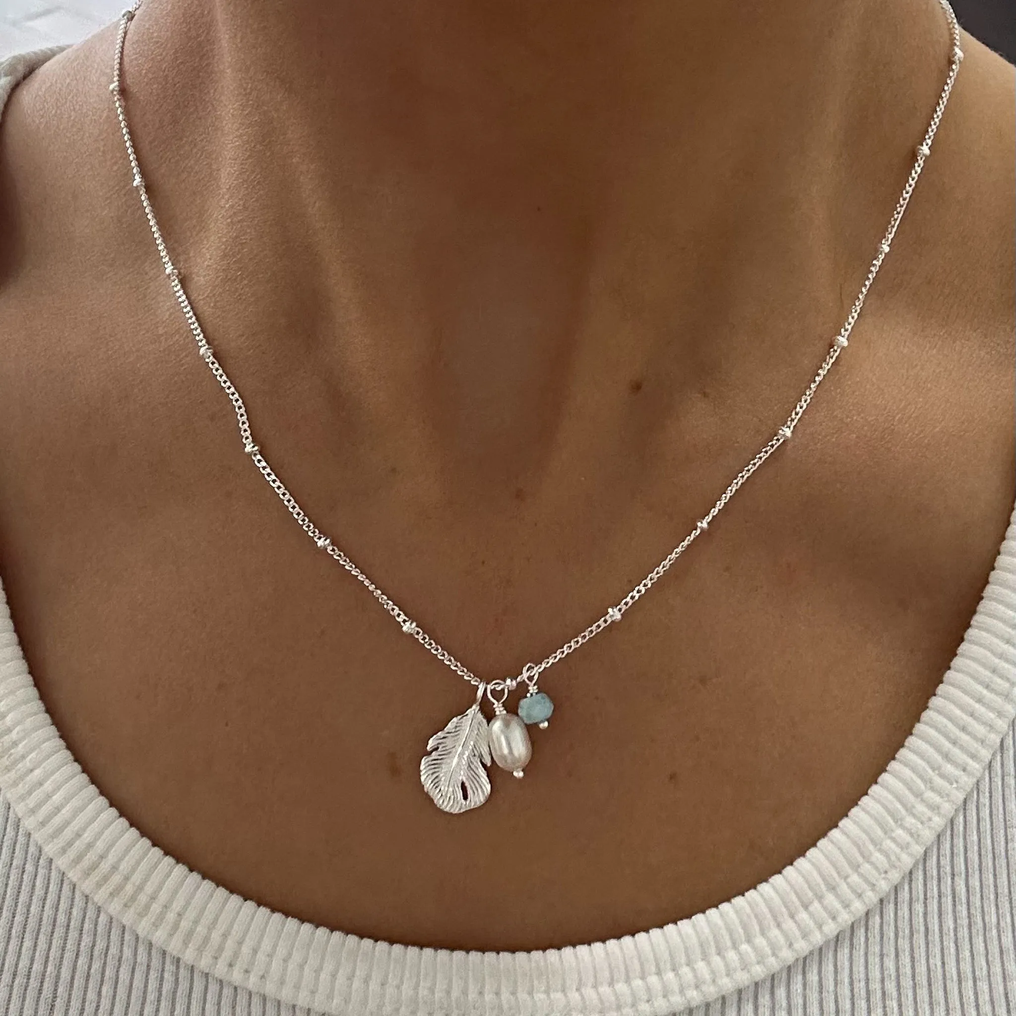Sea Gypsy Larimar Silver Necklace