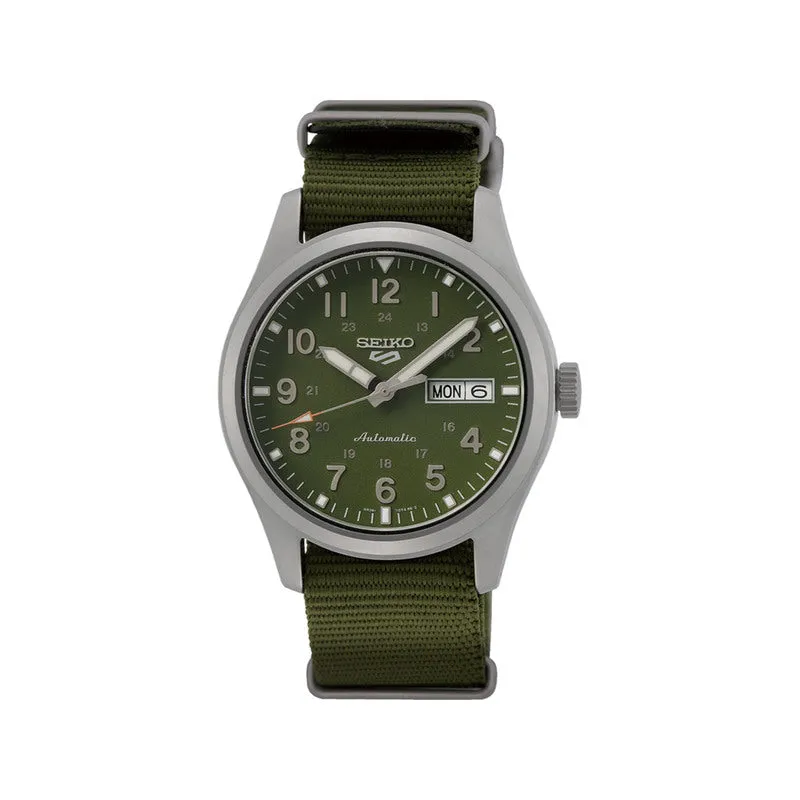 Seiko 5 Sports Superman SRPG33K1 Automatic Men's Watch with Army Green Nylon Band