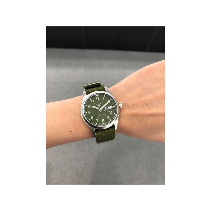Seiko 5 Sports Superman SRPG33K1 Automatic Men's Watch with Army Green Nylon Band