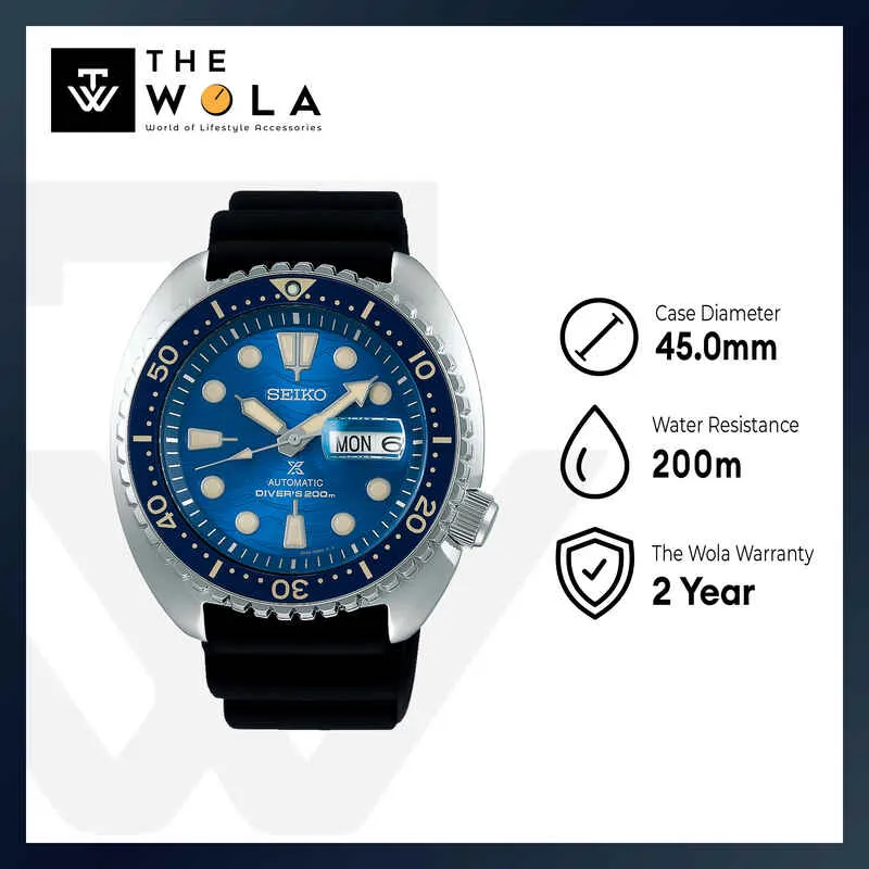 Seiko Prospex 'KING TURTLE' SRPE07K1 'Save The Ocean' Great White Shark Special Edition | Men's 200M Automatic Diver Watch
