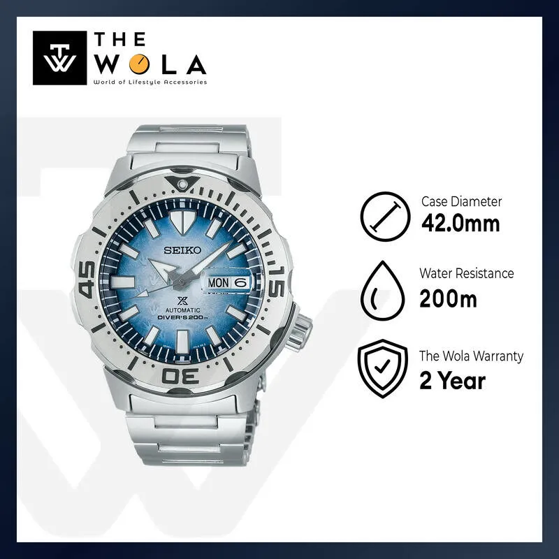 Seiko Prospex SRPG57K1 Monster Save The Ocean Blue Penguin Antarctica Men's 200M Automatic Diver's Watch