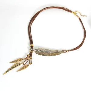 SEXY SPARKLES Sexy Sparkles Unique Women Y Shaped Lariat Necklace Feathers with Rhinestones