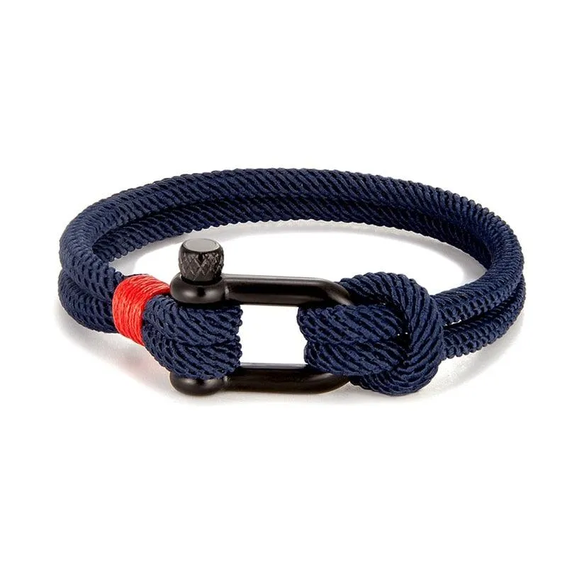 Shackle Clasp Rope Bracelet