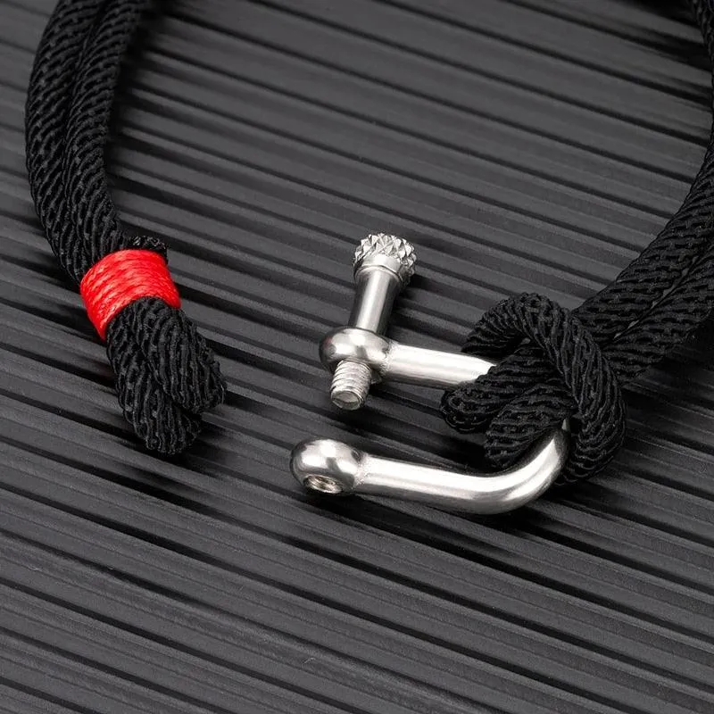 Shackle Clasp Rope Bracelet