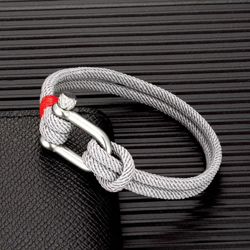 Shackle Clasp Rope Bracelet