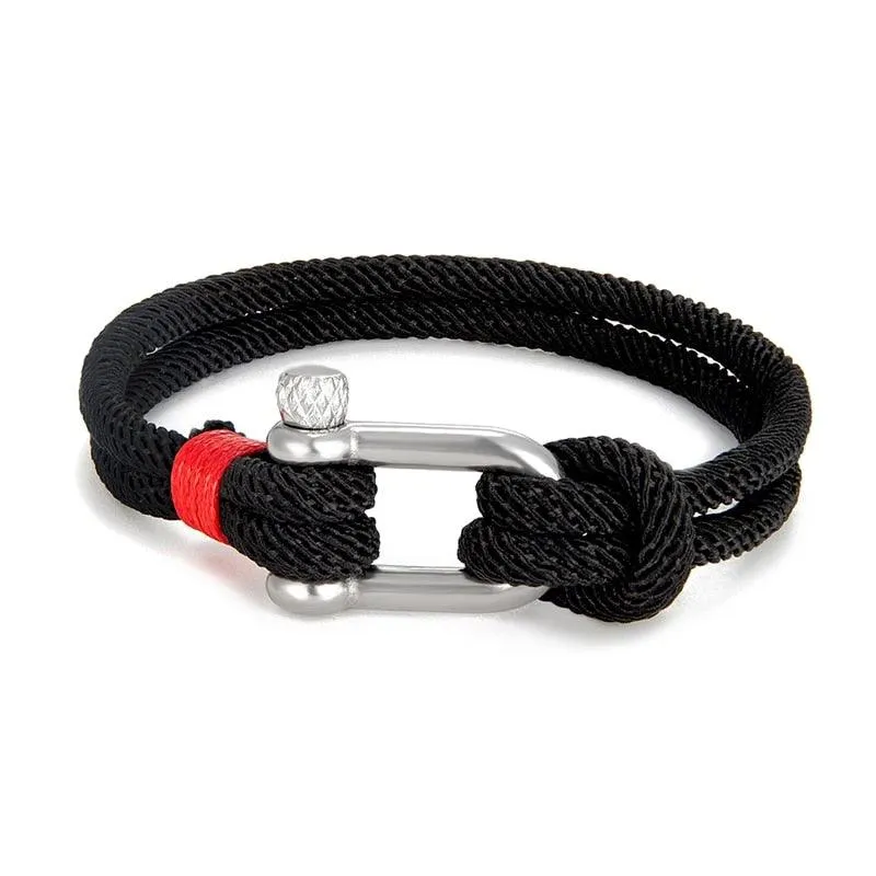 Shackle Clasp Rope Bracelet