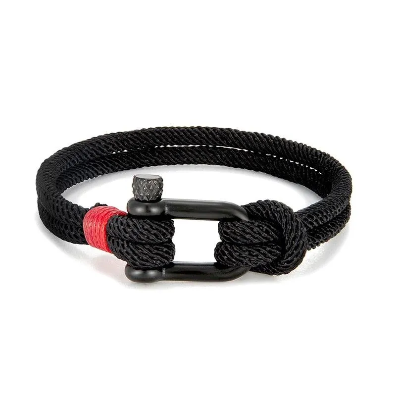Shackle Clasp Rope Bracelet