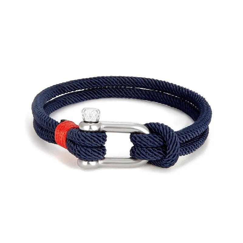 Shackle Clasp Rope Bracelet