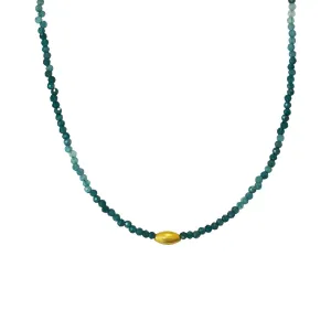 Shaded Green Tourmaline Beaded Necklace
