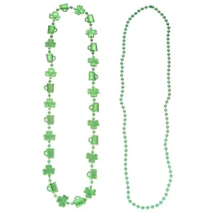 Shamrock Bead Necklace Set of 2