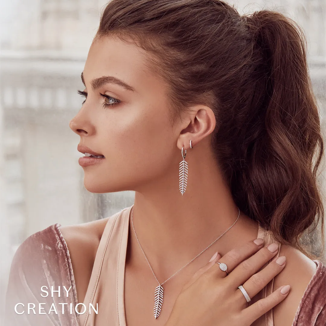 Shy Creation 0.29Ct Diamond Feather Necklace SC55006045
