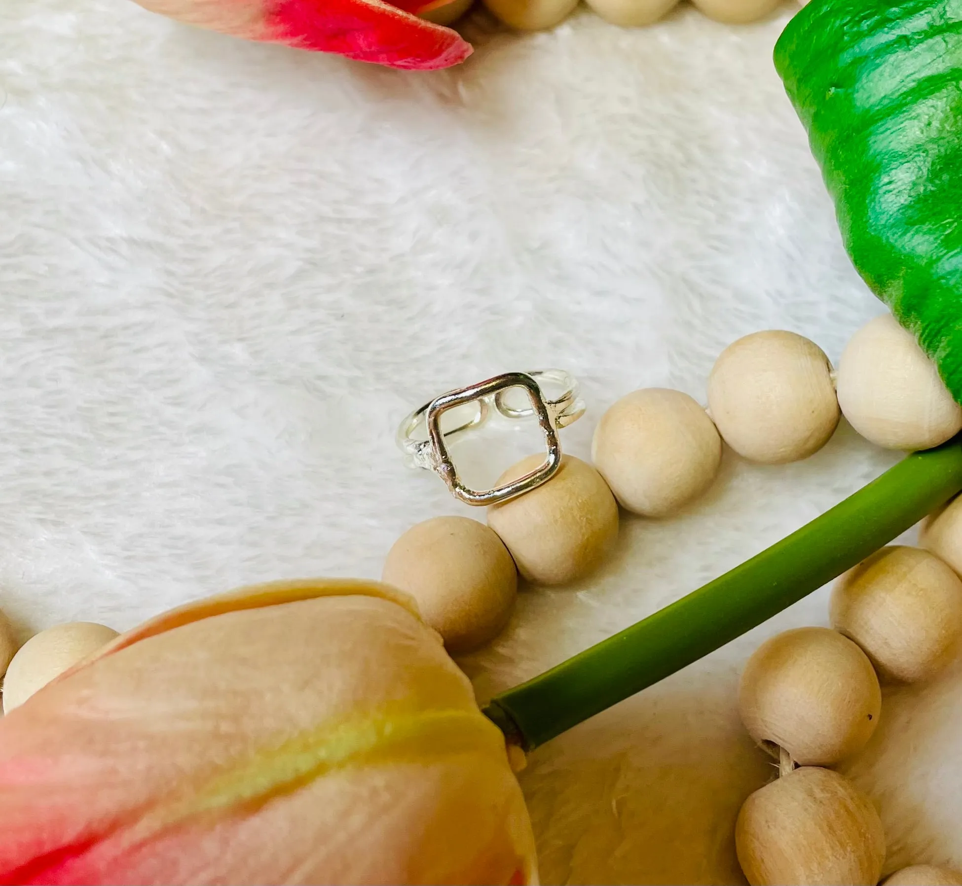 Silver Cuff Shaped Statement Rings