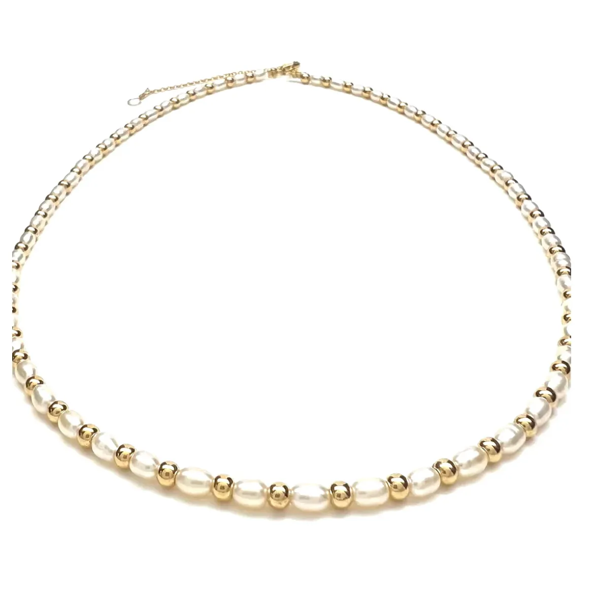 SIlver Girl Pearl & Bead Necklace GF