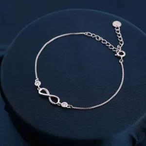 Silver Infinity Love Minimalist Bracelet