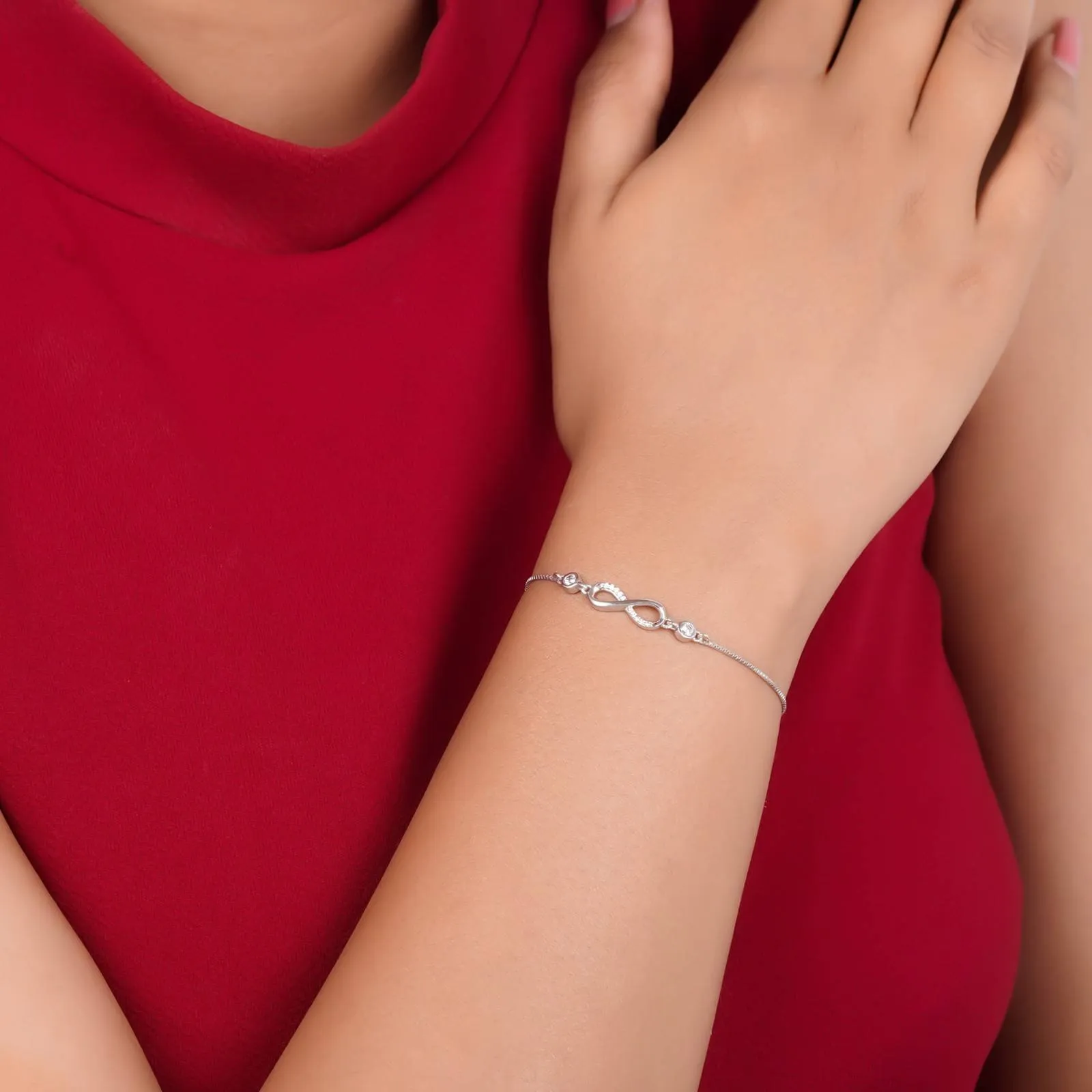 Silver Infinity Love Minimalist Bracelet