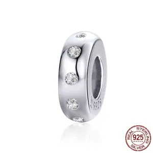 Silver Minimalist Crystal Charm