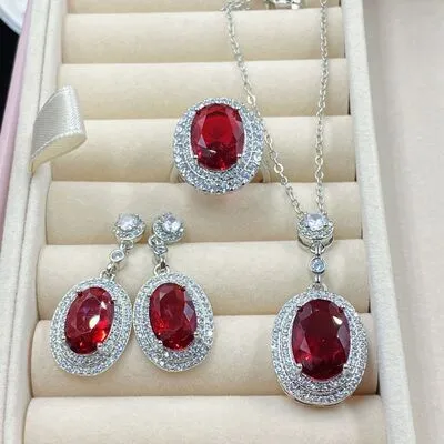 Silver-Plated Zircon Ring