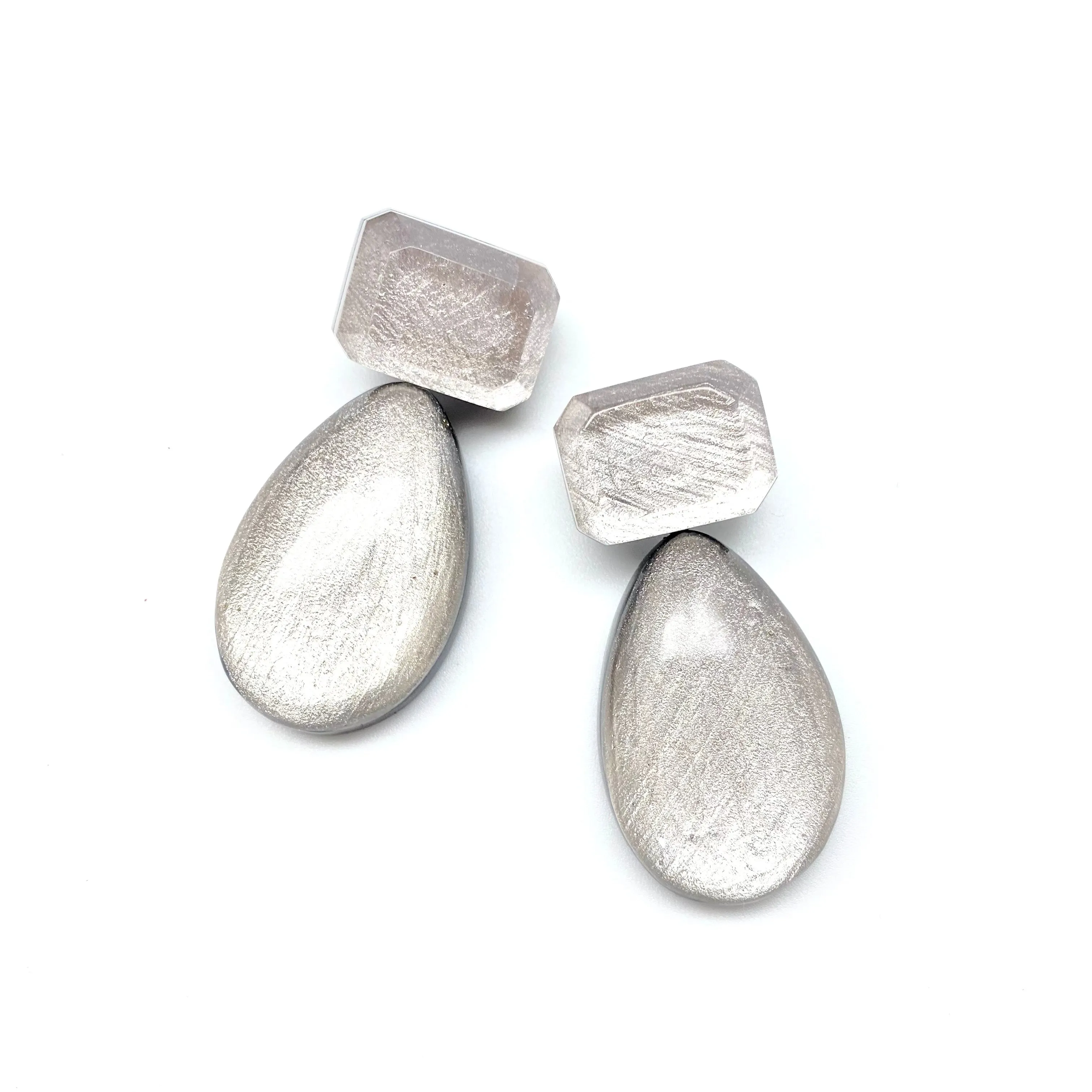 Silver Resin Earrings