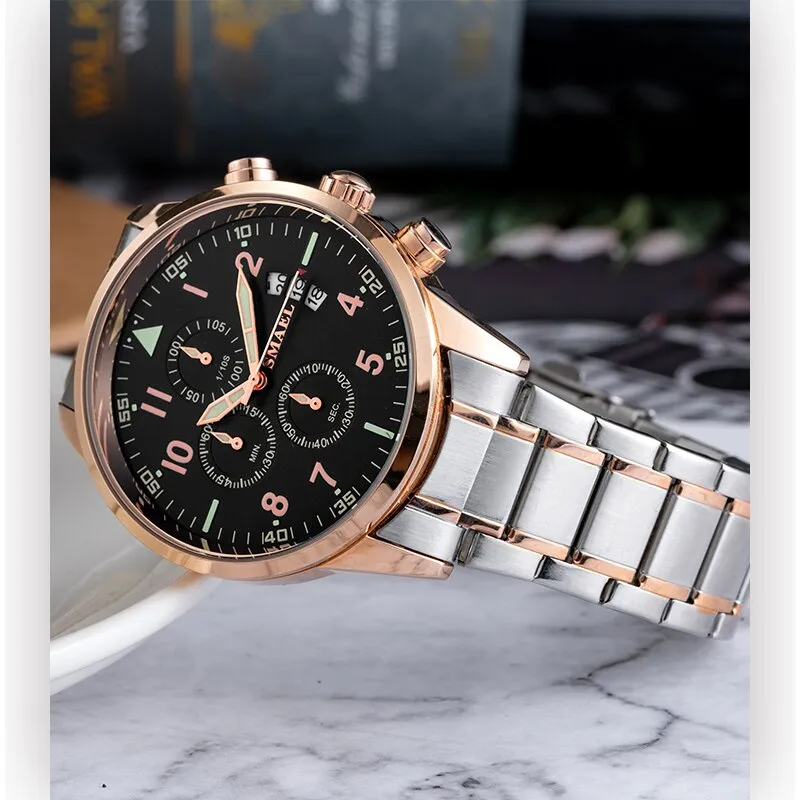 SMAEL Luxury Waterproof Watch Men Stainless Steel Business Quartz Wristwatch Fashion Casual Mens Sport Watches Relogio Masculino