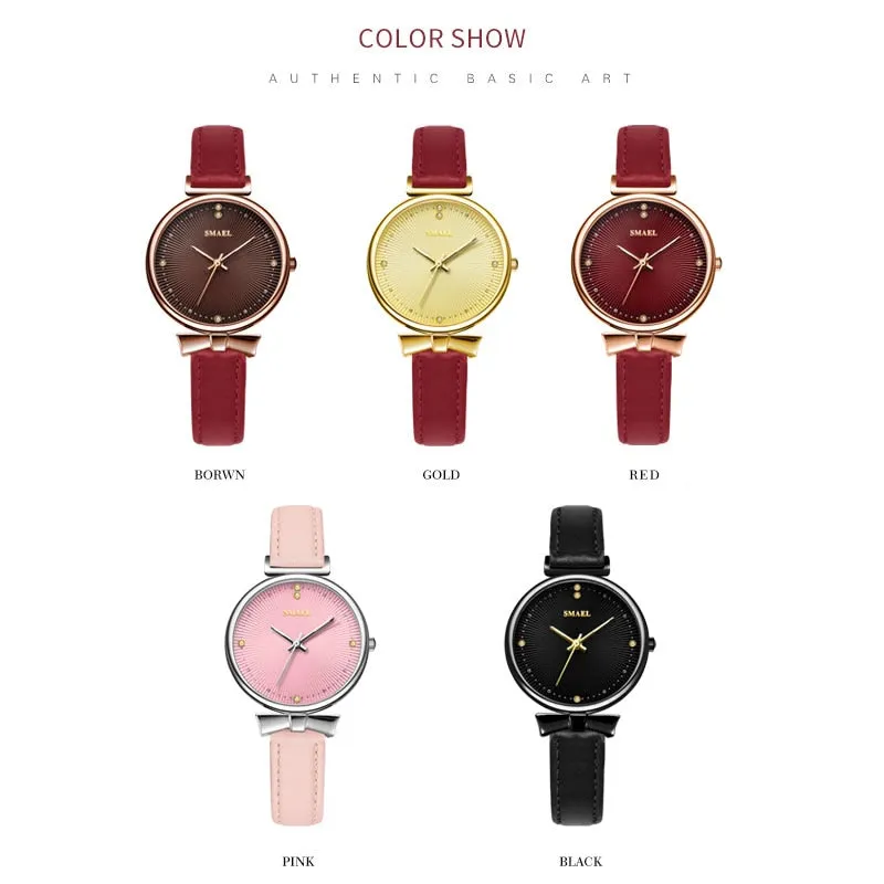 SMAEL Women Watches Luxury Brand Analog Quartz Wristwatches for Fashion Women Female Ladie Watch Waterproof Clock Ladies Gift
