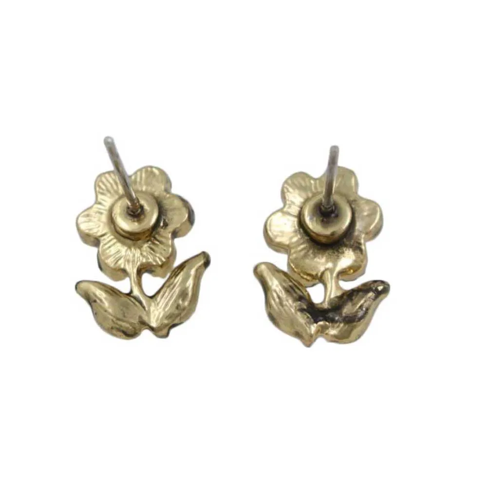 Small Aurora Borealis Crystal Daisy Stud Pierced Earring - RSN235E