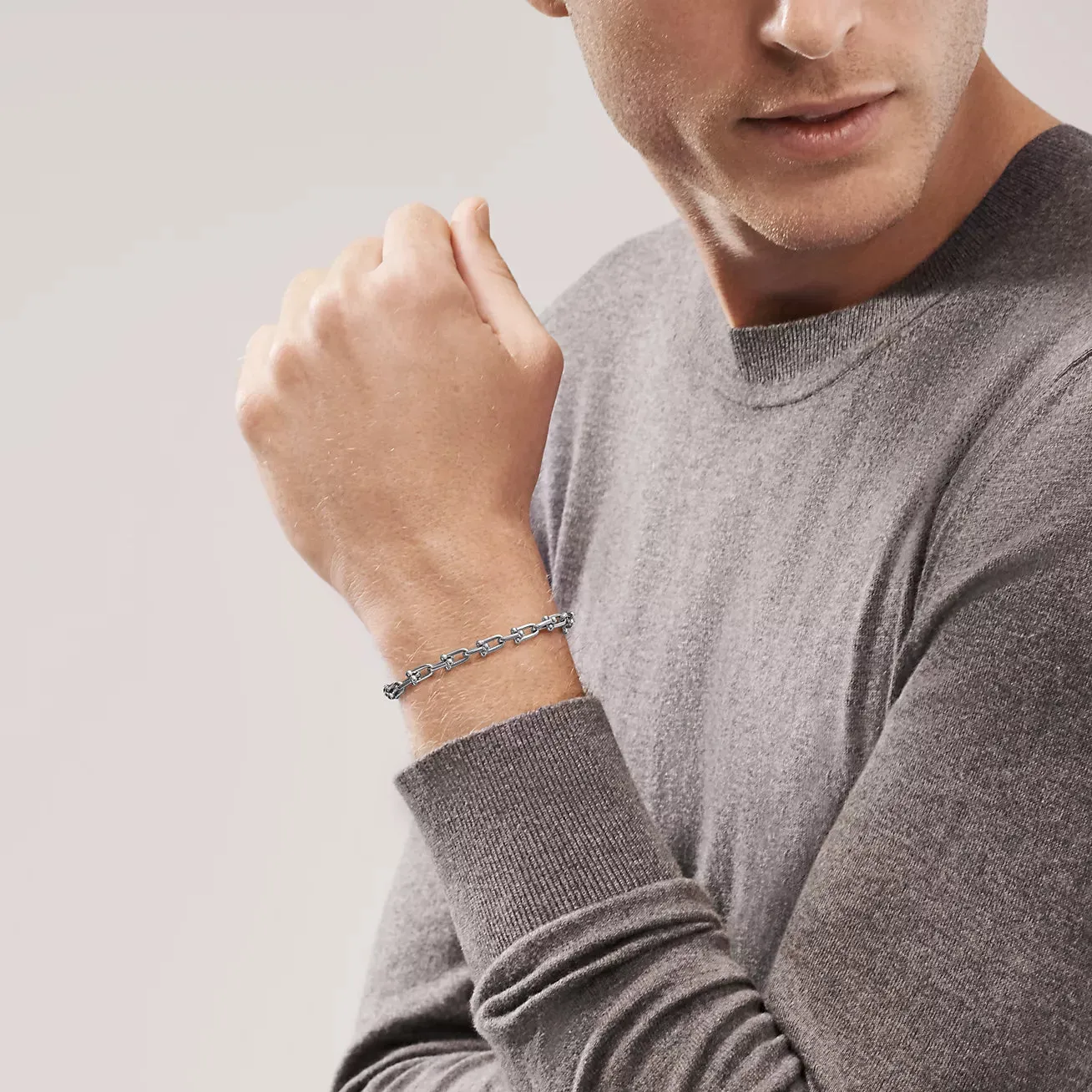 Small Link Bracelet in Sterling Silver