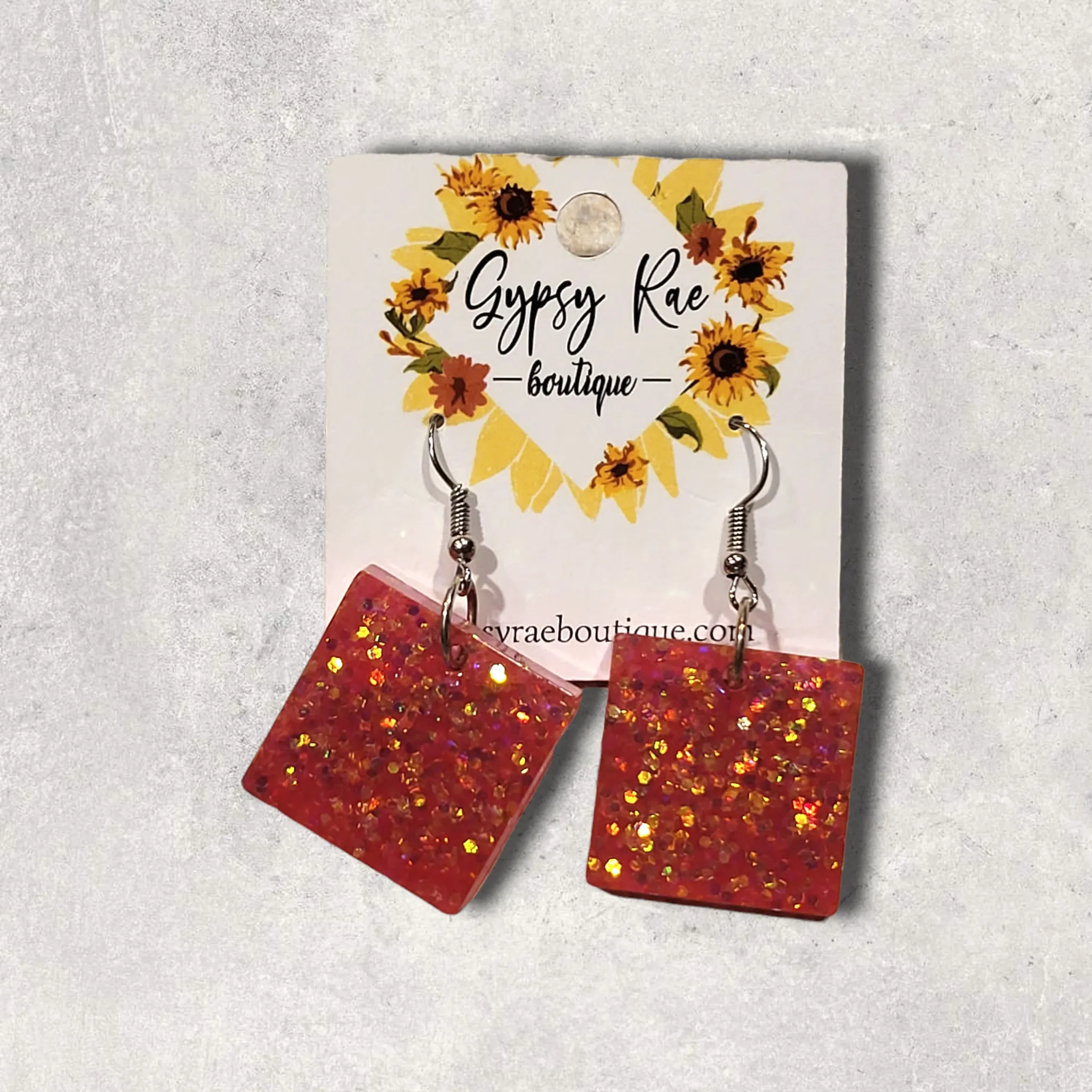Small Resin Dangle Earrings