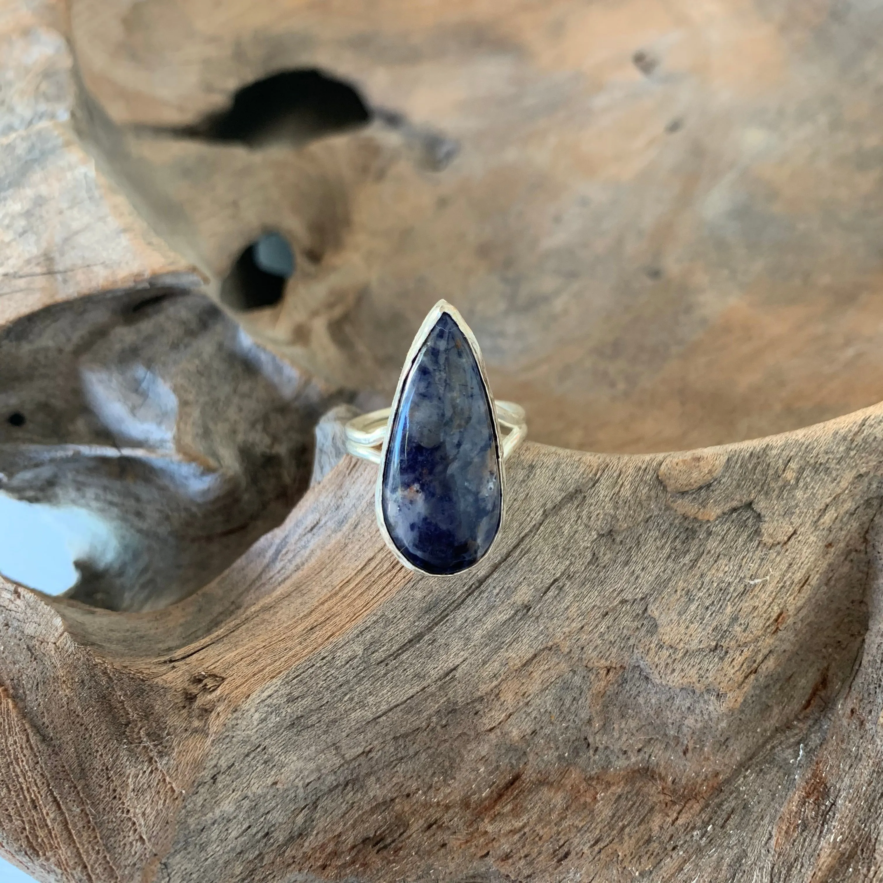 Sodalite Ring in Silver