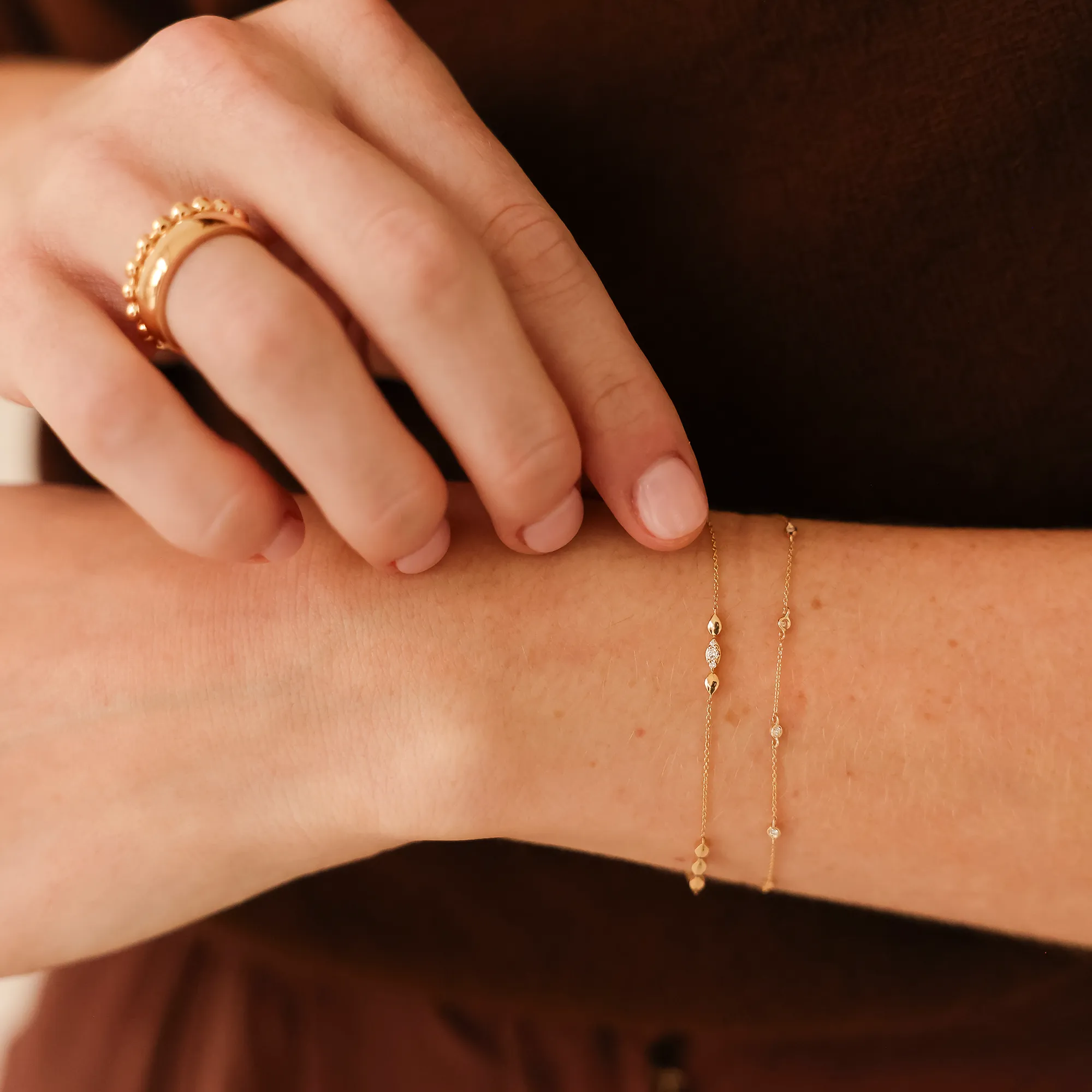 Sophia Ryan Marquise Trio Bracelet in Yellow Gold