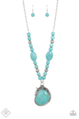 Southwest Paradise - Blue (Turquoise) Necklace (SSF-0122)
