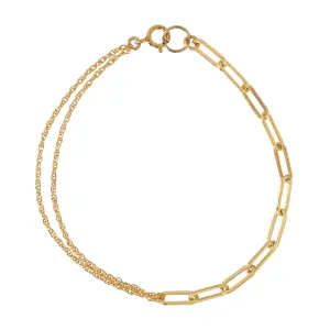 Split Oval / Rope Chain Bracelet