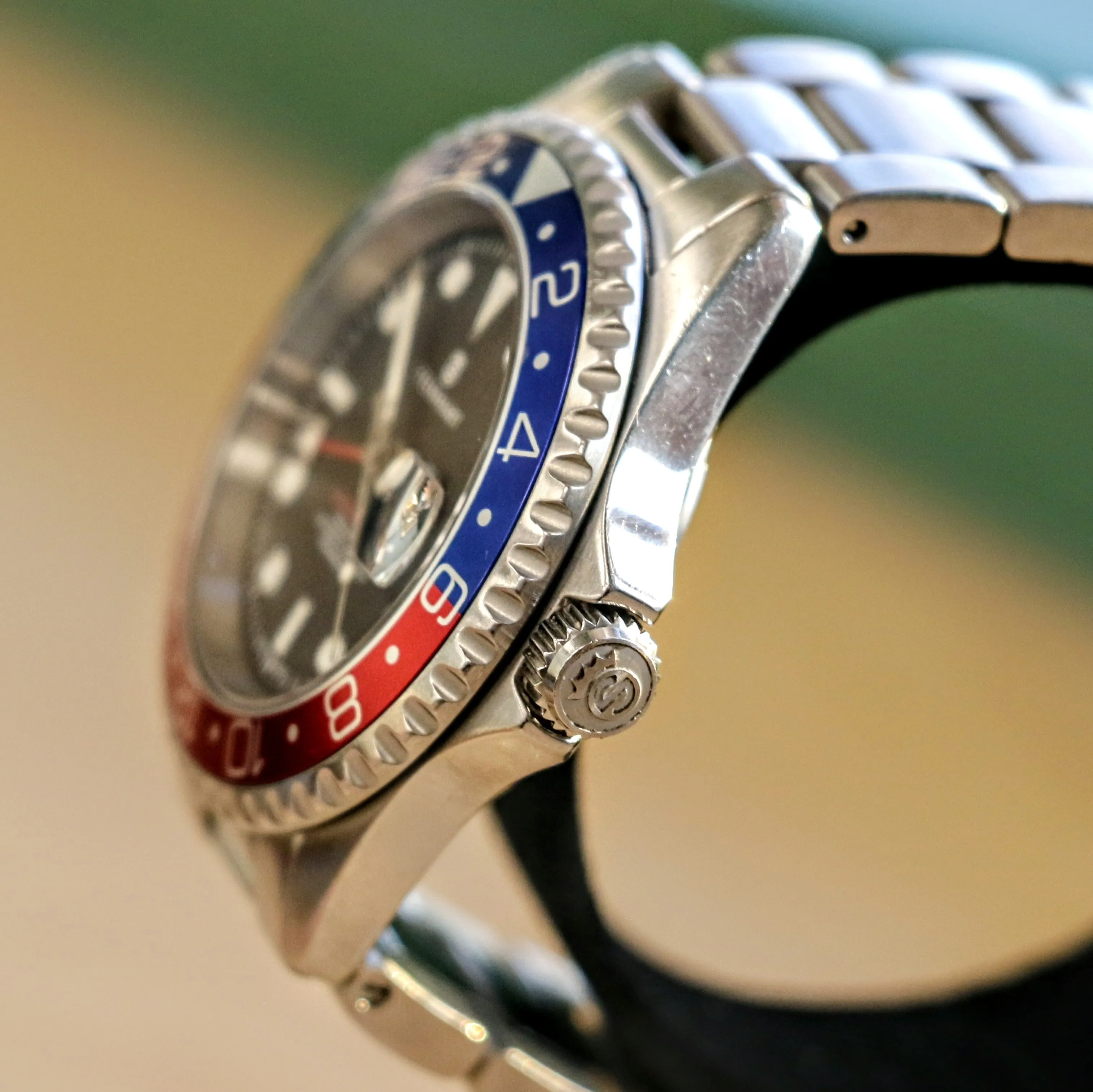 STEINHART Ocean One GMT Automatic Watch 21 Jewels ETA 2893-2 BLUE-RED Pepsi Bezel Diver Wristwatch Swiss