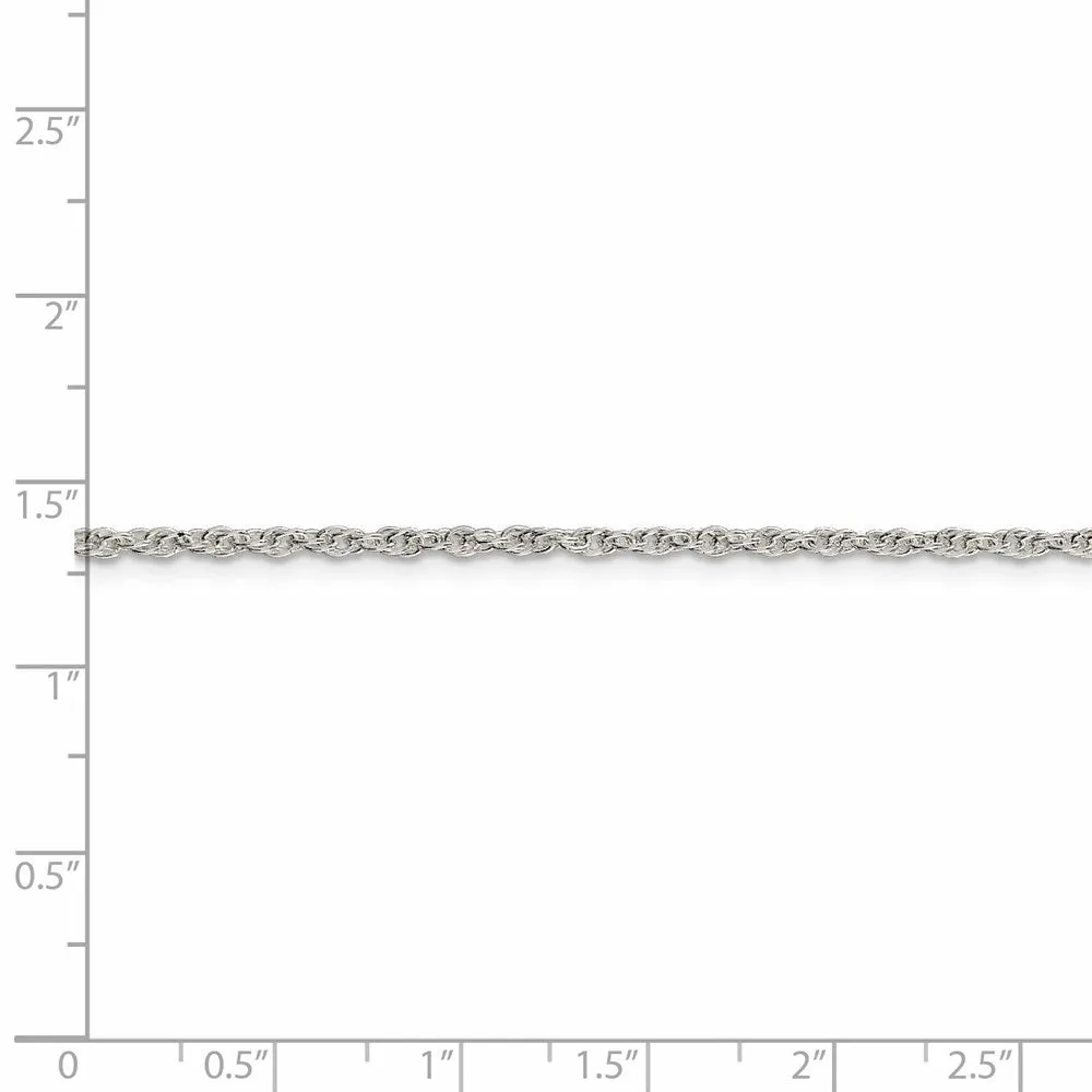 Sterling Silver 2mm Loose Rope Chain
