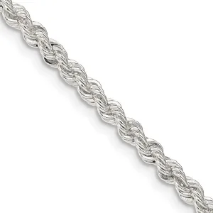 Sterling Silver 3mm Solid Rope Chain