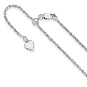 Sterling Silver Adjustable 1.35mm Loose Rope Chain