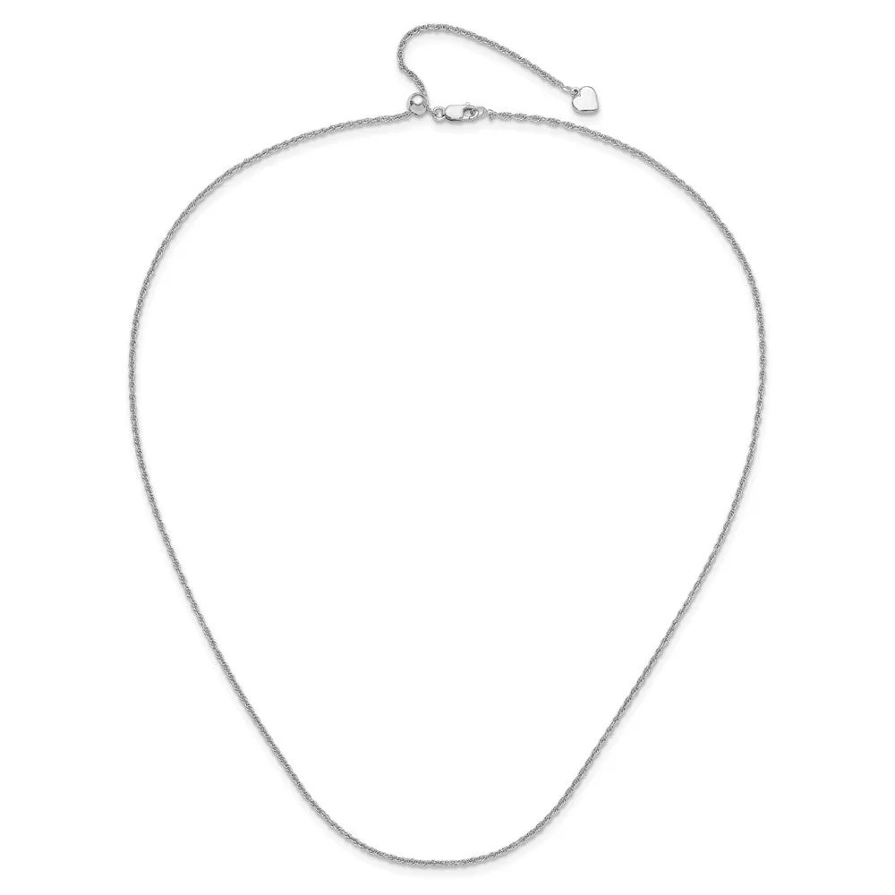Sterling Silver Adjustable 1.55mm Loose Rope Chain