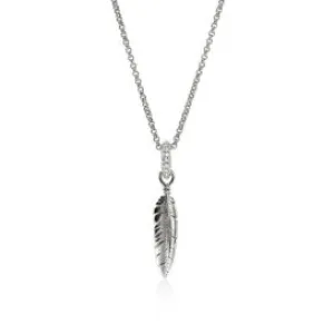 Sterling Silver Natural Diamond 18 inch Necklace