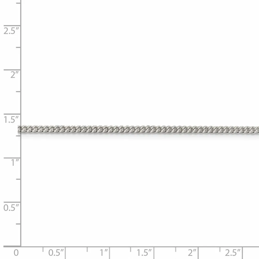 Sterling Silver Rhodium-plated 2.75mm Diamond-cut Rope Chain