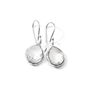 Sterling Silver Rock Candy® Mini Teardrop Earrings in Rock Crystal