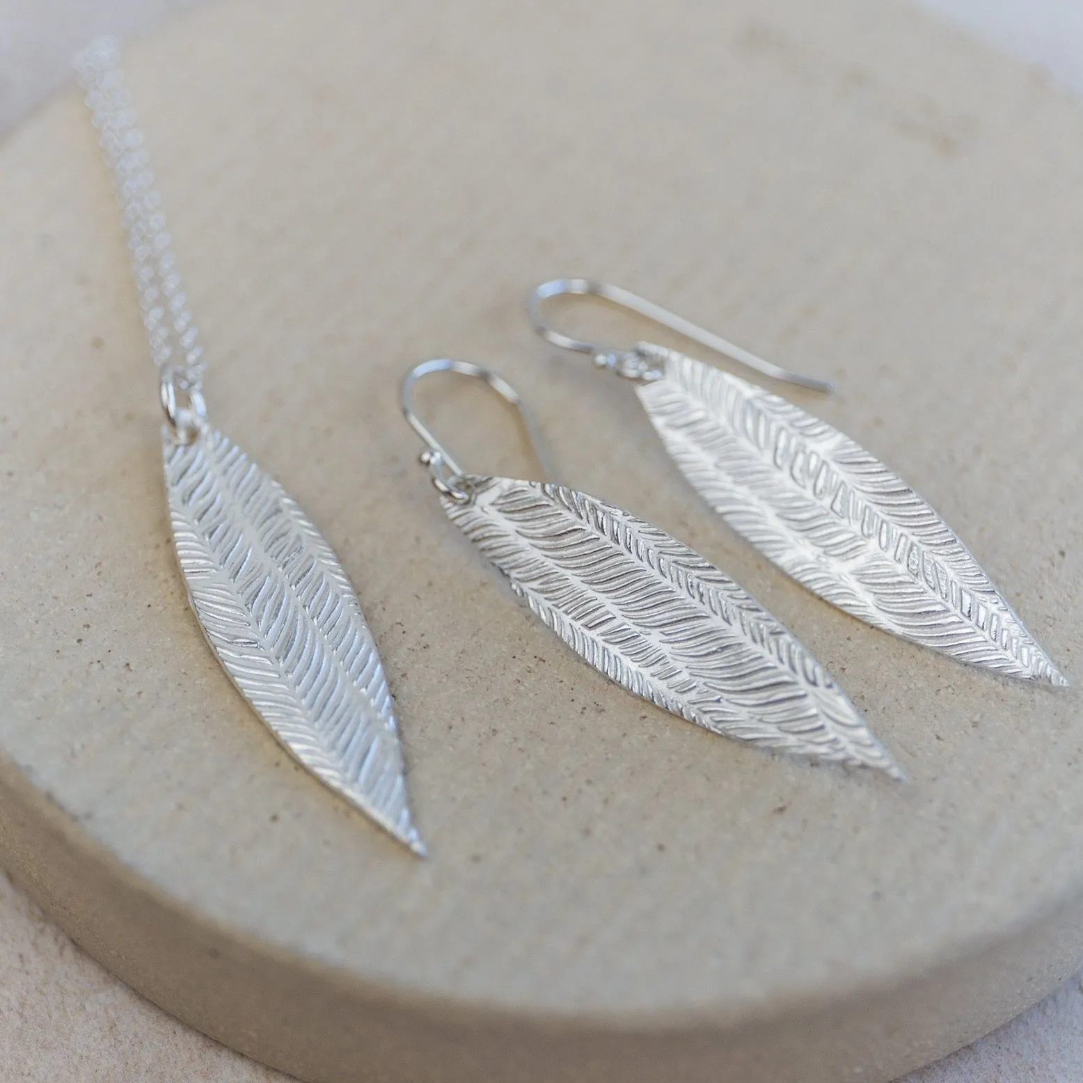 Sterling Silver Textured Palm Pendant