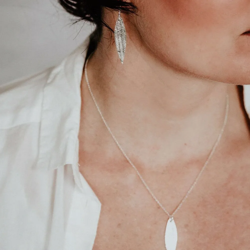 Sterling Silver Textured Palm Pendant