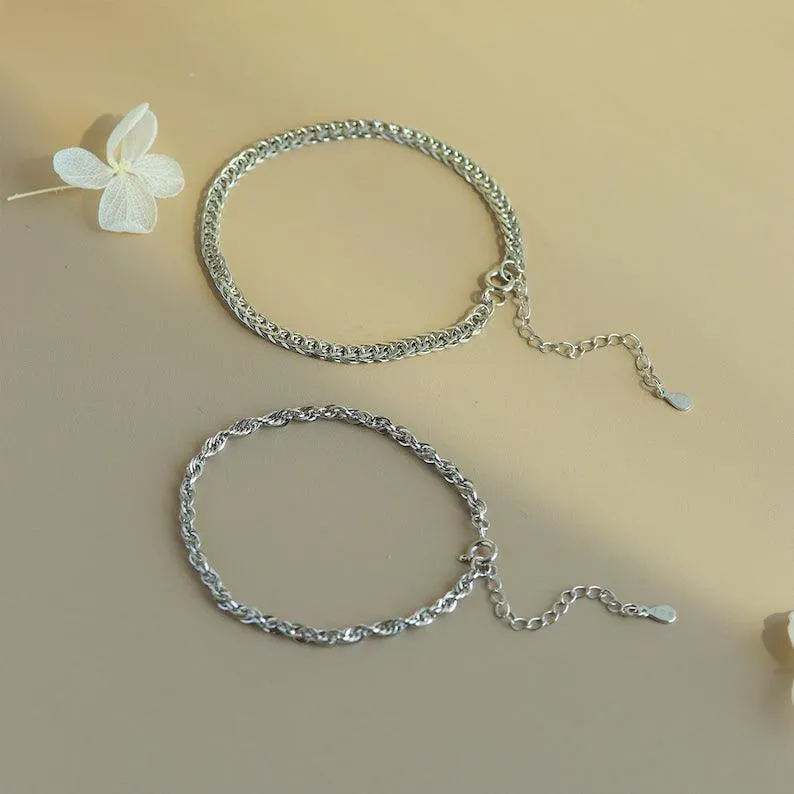 Sterling Unity 925 Silver Couple Bracelet