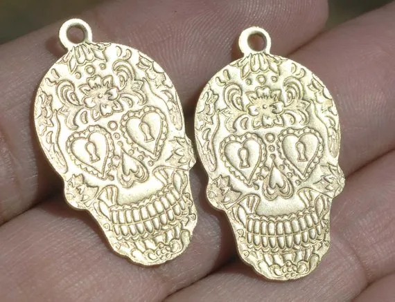 Sugar Skull Blank #3, Keyhole pattern, Traditional Dia de los Muertos, Day of the Dead, 20G