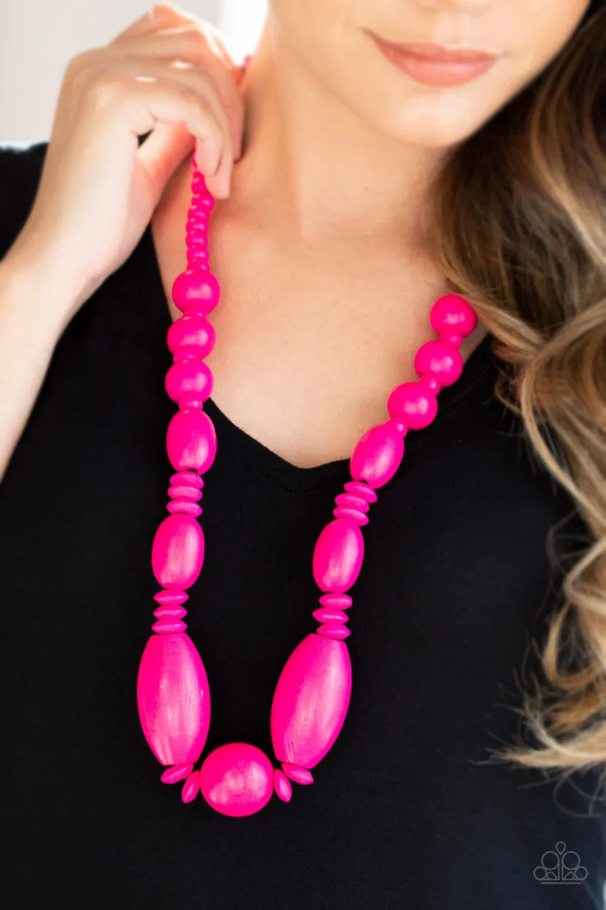 Summer Breezin Pink Paparazzi Necklace