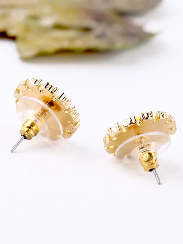 Sun Flower Pattern Earrings