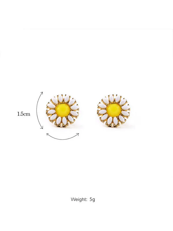 Sun Flower Pattern Earrings