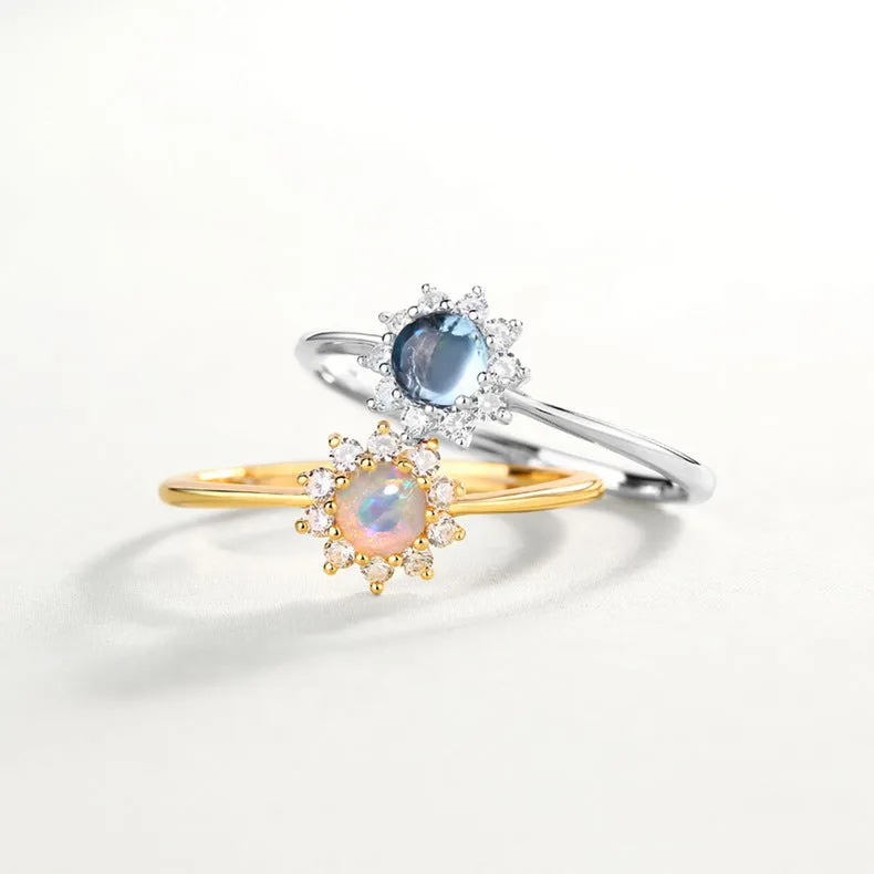Sunflower Opal Open Ring