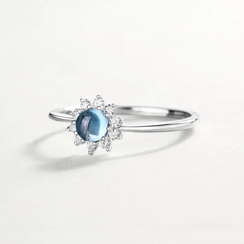 Sunflower Opal Open Ring