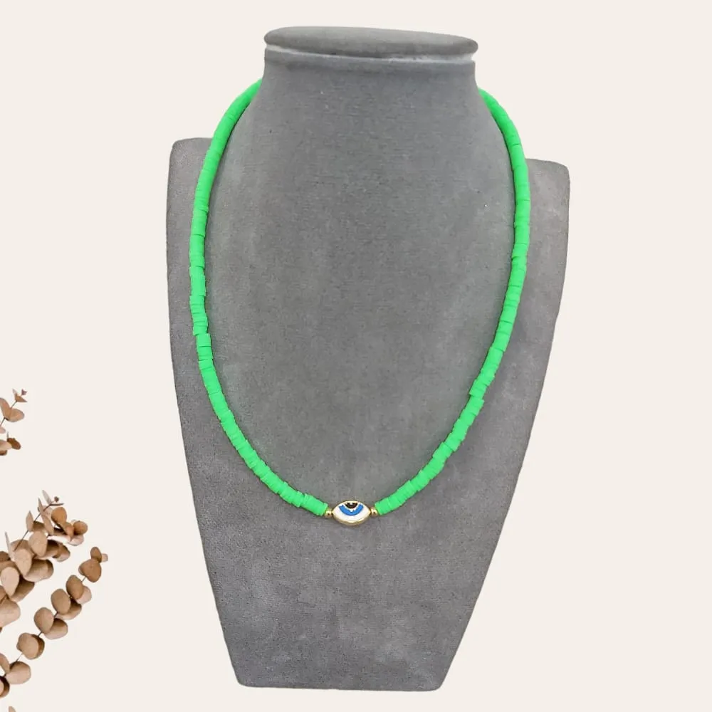 Surfer Bead Eye Necklace