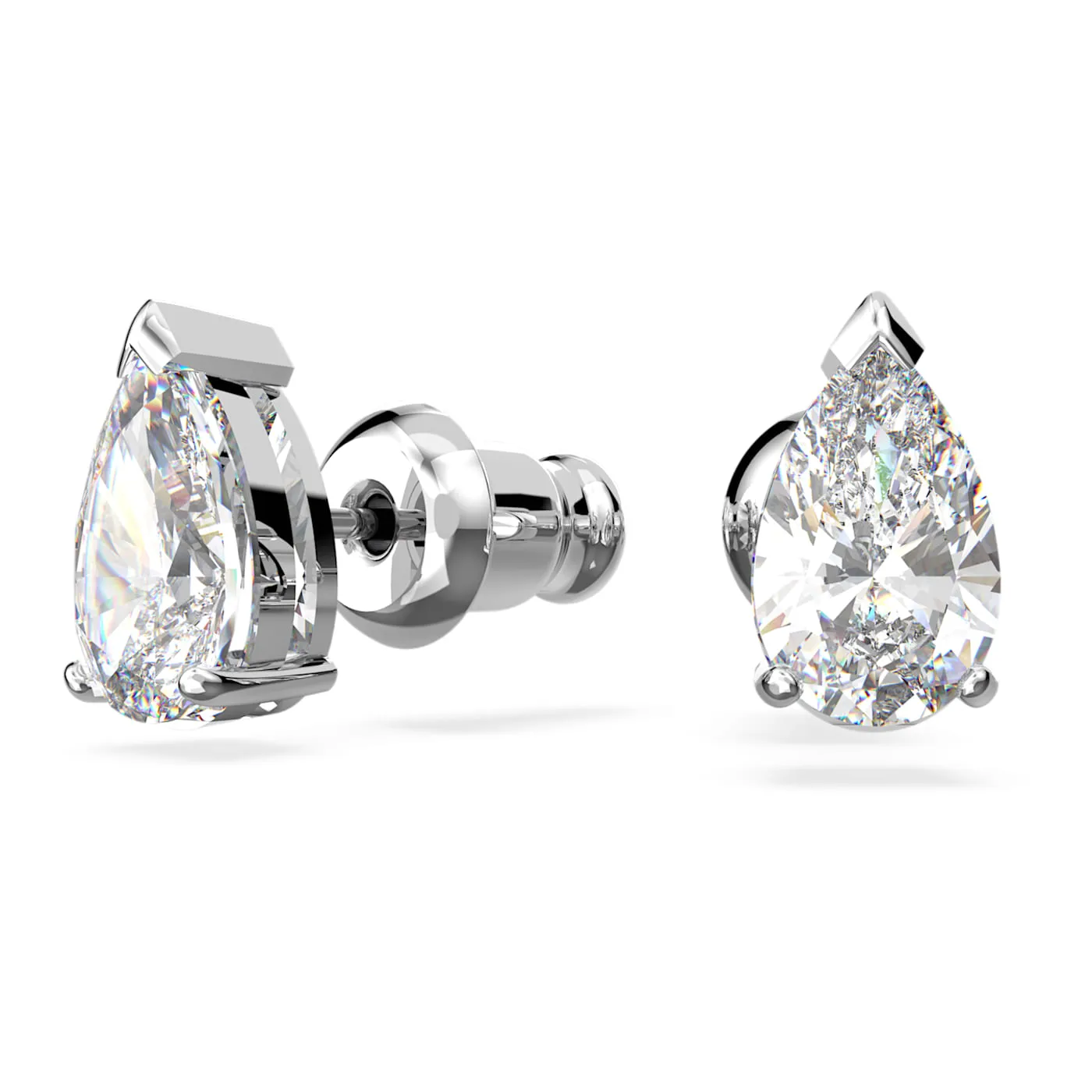 Swarovski Attract Pear Cut White Crystal Necklace And Earrings Set D